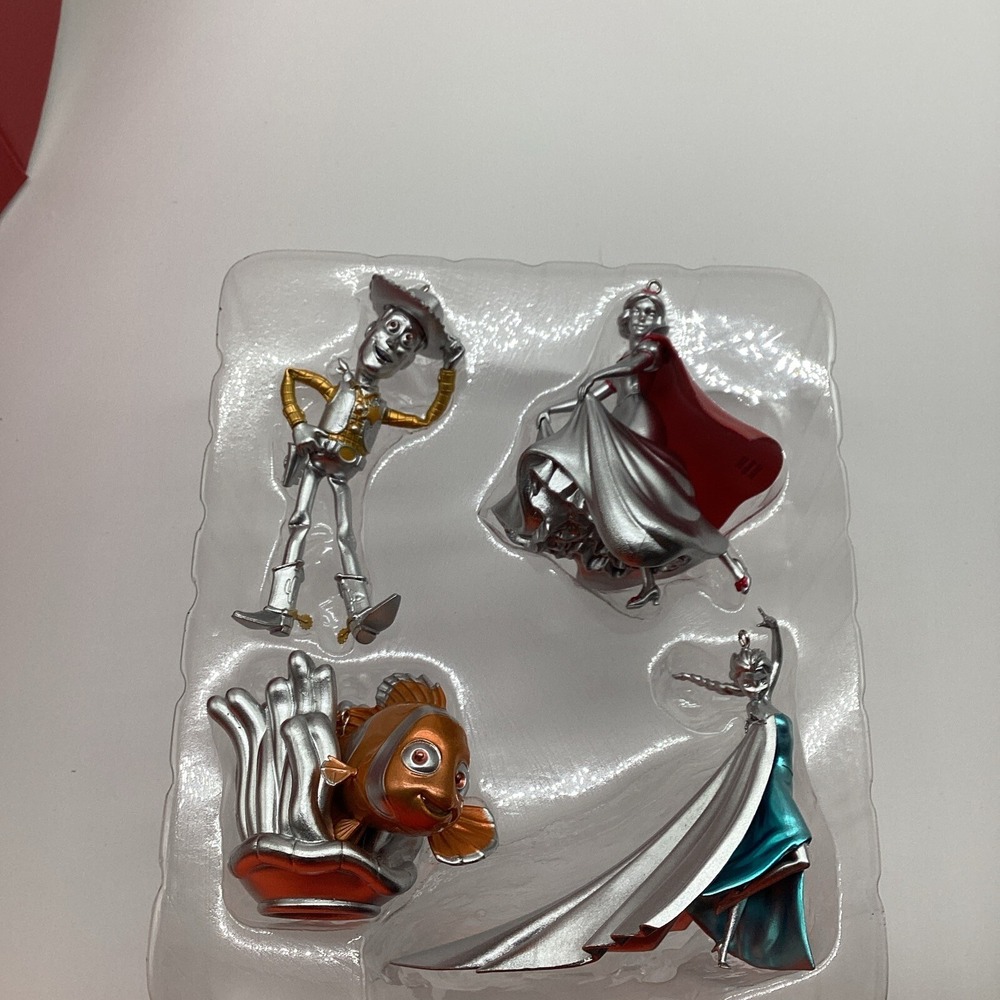 Hallmark Keepsake Disney 100 Pixar & Princesses 4 Ornament Set 2023 QXD6769 NEW